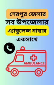 এ্যাম্বুলেন্স নাম্বার শেরপুর জেলার সব উপজেলার