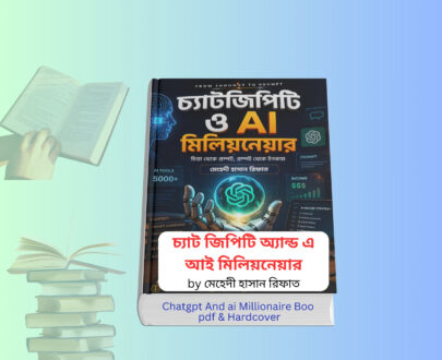 Chatgpt And ai Millionaire Book pdf | এআই শিখুন টাকা গুনুন Chatgpt And ai Millionaire Book pdf cover Bangladesh চ্যাট জিপিটি অ্যান্ড এ আই মিলিয়নেয়ার বইয়ের কভার AI income book Bangla Mehedi Hasan Rifaat
